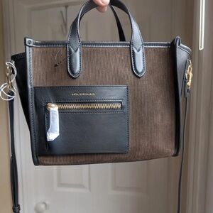Anya Hindmarch Black and Brown Crossbody Bag